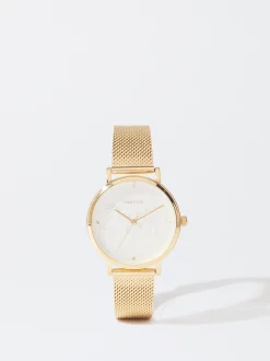 PARFOIS Reloj De Pulsera De Acero Dorado Hot