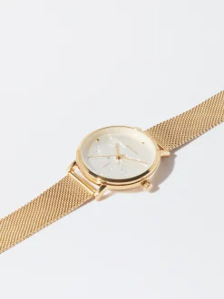 PARFOIS Reloj De Pulsera De Acero Dorado Hot