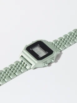 PARFOIS Reloj Digital Correa Malla Met&aacute;lica Verde Cheap