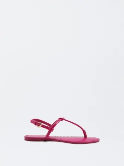 PARFOIS Sandalia Plana Con Nudo Fucsia Best