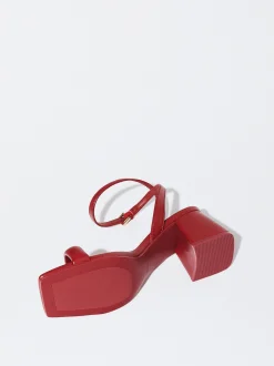 PARFOIS Sandalia Tac&oacute;n Pulsera Rojo Online