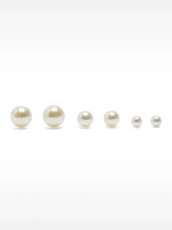 PARFOIS Set De Pendientes Cortos Perlas Beige Flash Sale