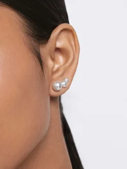 PARFOIS Set De Pendientes Cortos Perlas Beige Flash Sale