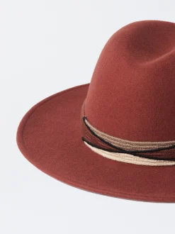 PARFOIS Sombrero De Lana Teja Cheap
