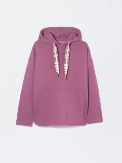 PARFOIS Sudadera Algod&oacute;n Com Capucha Burdeos Flash Sale
