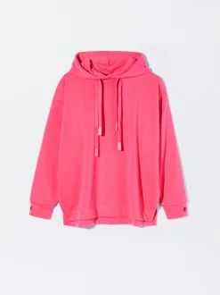 PARFOIS Sudadera Algod&oacute;n Con Capucha Fucsia Cheap