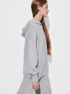 PARFOIS Sudadera Con Capucha 100% Cashmere Gris Store