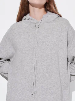 PARFOIS Sudadera Con Capucha 100% Cashmere Gris Store
