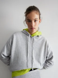 PARFOIS Sudadera Con Capucha 100% Cashmere Gris Store