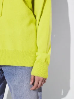 PARFOIS Sudadera Con Capucha 100% Cashmere Amarillo Hot