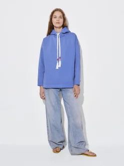 PARFOIS Sudadera Con Capucha Y Detalle De Cord&oacute;n Azul Cheap
