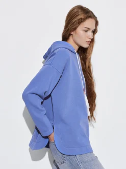 PARFOIS Sudadera Con Capucha Y Detalle De Cord&oacute;n Azul Cheap