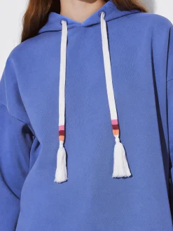 PARFOIS Sudadera Con Capucha Y Detalle De Cord&oacute;n Azul Cheap