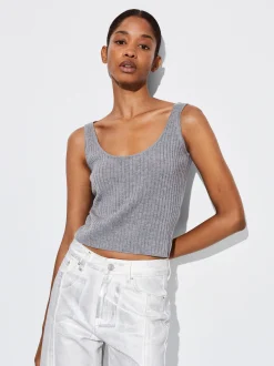 PARFOIS Sweater Con Abertura En Escote Gris Clearance