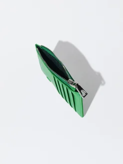 PARFOIS Tarjetero B&aacute;sico Verde Cheap
