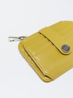 PARFOIS Tarjetero Con Monedero Amarillo Best Sale