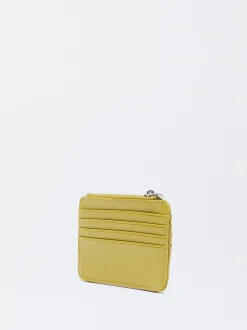 PARFOIS Tarjetero Con Monedero Amarillo Best Sale