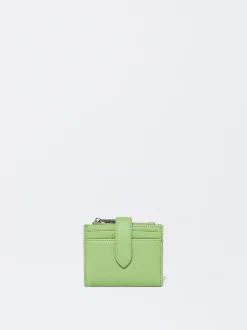 PARFOIS Tarjetero Con Monedero Verde Cheap