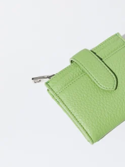PARFOIS Tarjetero Con Monedero Verde Cheap