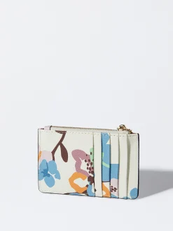PARFOIS Tarjetero Estampado Floral Crudo Cheap