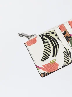 PARFOIS Tarjetero Estampado Floral Crudo Discount