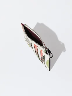 PARFOIS Tarjetero Estampado Floral Crudo Discount