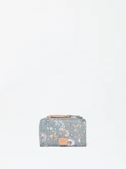 PARFOIS Tarjetero Estampado Floral Caqui Best Sale