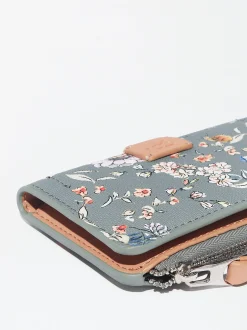 PARFOIS Tarjetero Estampado Floral Caqui Best Sale