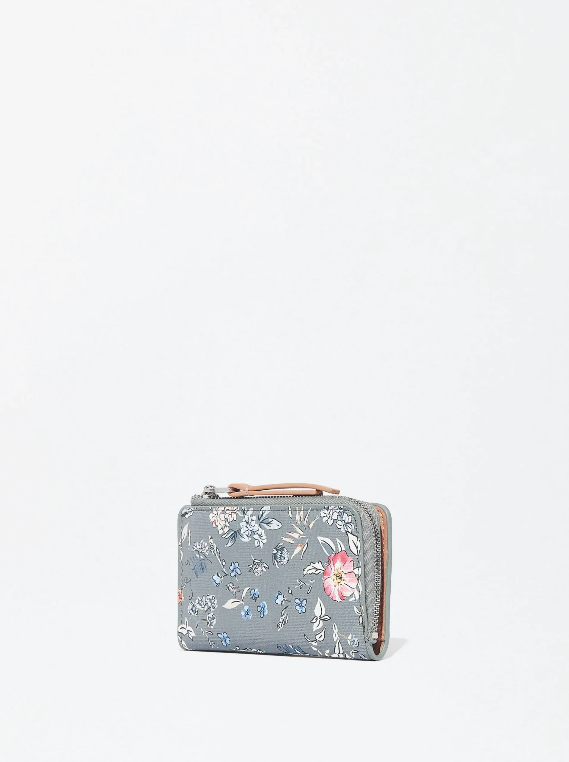 PARFOIS Tarjetero Estampado Floral Caqui Best Sale