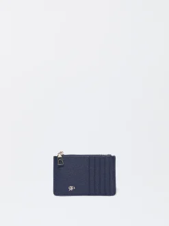 PARFOIS Tarjetero Liso Azul Marino Sale