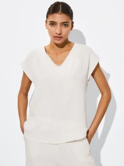PARFOIS Top Algod&oacute;n Con Estructura Blanco Cheap