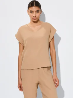 PARFOIS Top Algod&oacute;n Con Estructura Marr&oacute;n Cheap