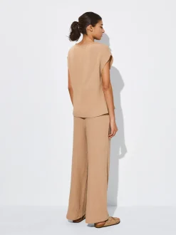 PARFOIS Top Algod&oacute;n Con Estructura Marr&oacute;n Cheap