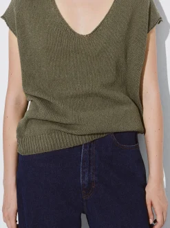PARFOIS Top B&aacute;sico Algod&oacute;n Caqui Clearance