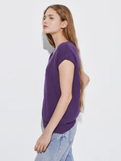 PARFOIS Top B&aacute;sico Algod&oacute;n Violeta Best