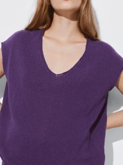 PARFOIS Top B&aacute;sico Algod&oacute;n Violeta Best