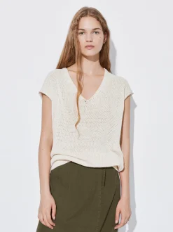 PARFOIS Top B&aacute;sico Algod&oacute;n Beige Outlet