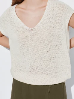 PARFOIS Top B&aacute;sico Algod&oacute;n Beige Outlet