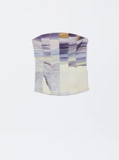 PARFOIS Top Bandeau Estampado Multicor Discount