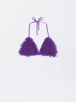PARFOIS Top Con Pelo Violeta Cheap