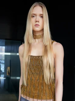 PARFOIS Top Cropped Con Aplicaciones Multicor Store