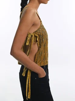 PARFOIS Top Cropped Con Aplicaciones Multicor Store