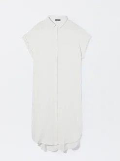 PARFOIS Vestido Camisero Algod&oacute;n Blanco Hot