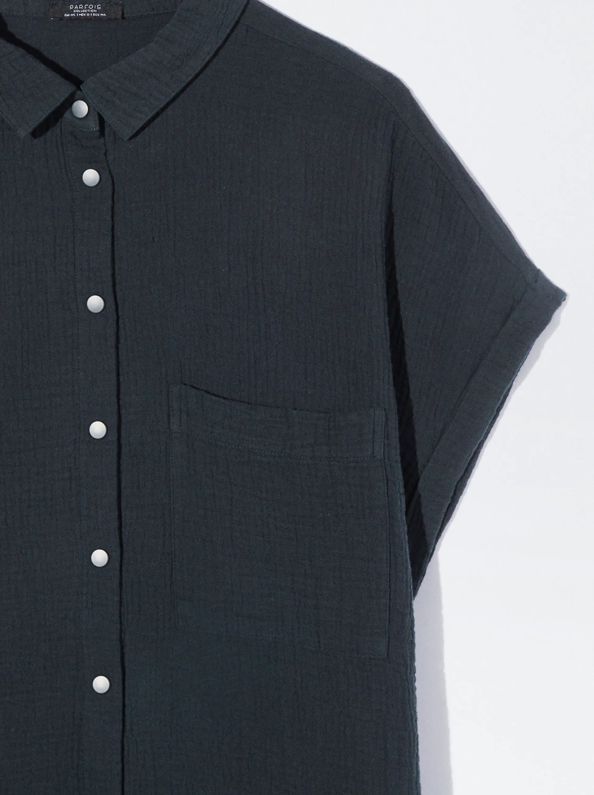 PARFOIS Vestido Camisero Algodón Gris Online