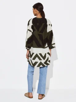 PARFOIS Vestido Camisero Algod&oacute;n Con Impresi&oacute;n Multicor Hot