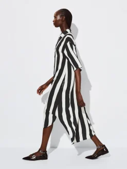 PARFOIS Vestido Camisero Con Rayas Multicor Best