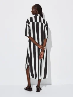PARFOIS Vestido Camisero Con Rayas Multicor Best