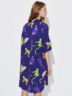 PARFOIS Vestido Camisero Estampado Multicor New
