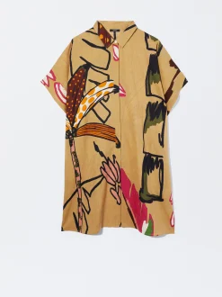 PARFOIS Vestido Camisero Estampado Multicor New