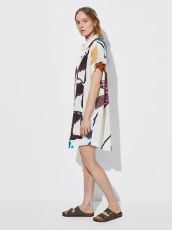 PARFOIS Vestido Camisero Estampado Multicor New